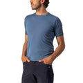 Camiseta Castelli Tech 2 azul acero claro, vista frontal
