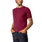 Camiseta Castelli Tech 2 Bordeaux, vista frontal