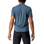 Camiseta Castelli Polo 2 azul acero claro, vista posterior puesta