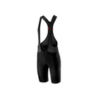 Bibshort Castelli Endurance 2 negro, vista frontal de tirantes y piernas