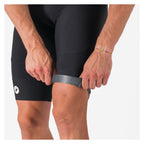 Bibshort Castelli Endurance 4 negro, detalle de la banda GIRO3 en la pierna