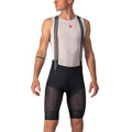 Bibshort Castelli Unlimited Ultimate Liner negro, vista frontal con modelo y paneles perforados.
