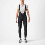 Culotte largo Castelli Tutto Nano W negro, vista frontal completa con modelo