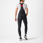 Culotte largo Castelli Tutto Nano W negro, vista posterior completa con modelo