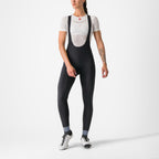 Culotte largo Castelli Tutto Nano W negro, vista de tres cuartos con modelo
