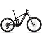 Bicicleta eléctrica Santa Cruz Bullit C MX Kit 70 negra vista de lado sobre fondo blanco.