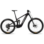 Bicicleta eléctrica Santa Cruz Bullit C MX Kit 90 negra vista de lado sobre fondo blanco.