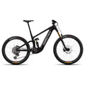 Bicicleta eléctrica Santa Cruz Bullit CC MX Kit X0 AXS RSV negra vista de lado sobre fondo blanco.