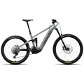 Bicicleta eléctrica Santa Cruz Vala AL MX Kit Deore gris vista de lado sobre fondo blanco.
