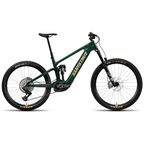 Bicicleta eléctrica Santa Cruz Vala C MX Kit GX AXS verde vista de lado sobre fondo blanco.