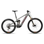 Bicicleta eléctrica Santa Cruz Vala CC MX Kit X0 AXS RSV gris vista de lado sobre fondo blanco.