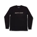 Camiseta de manga larga Santa Cruz Framed LS Tee negra vista frontal con logo de la marca.