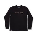 Camiseta de manga larga Santa Cruz Framed LS Tee negra vista frontal con logo de la marca.