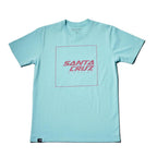 Camiseta Santa Cruz Squared Up Tee color Miami Vice vista frontal con logo en recuadro.