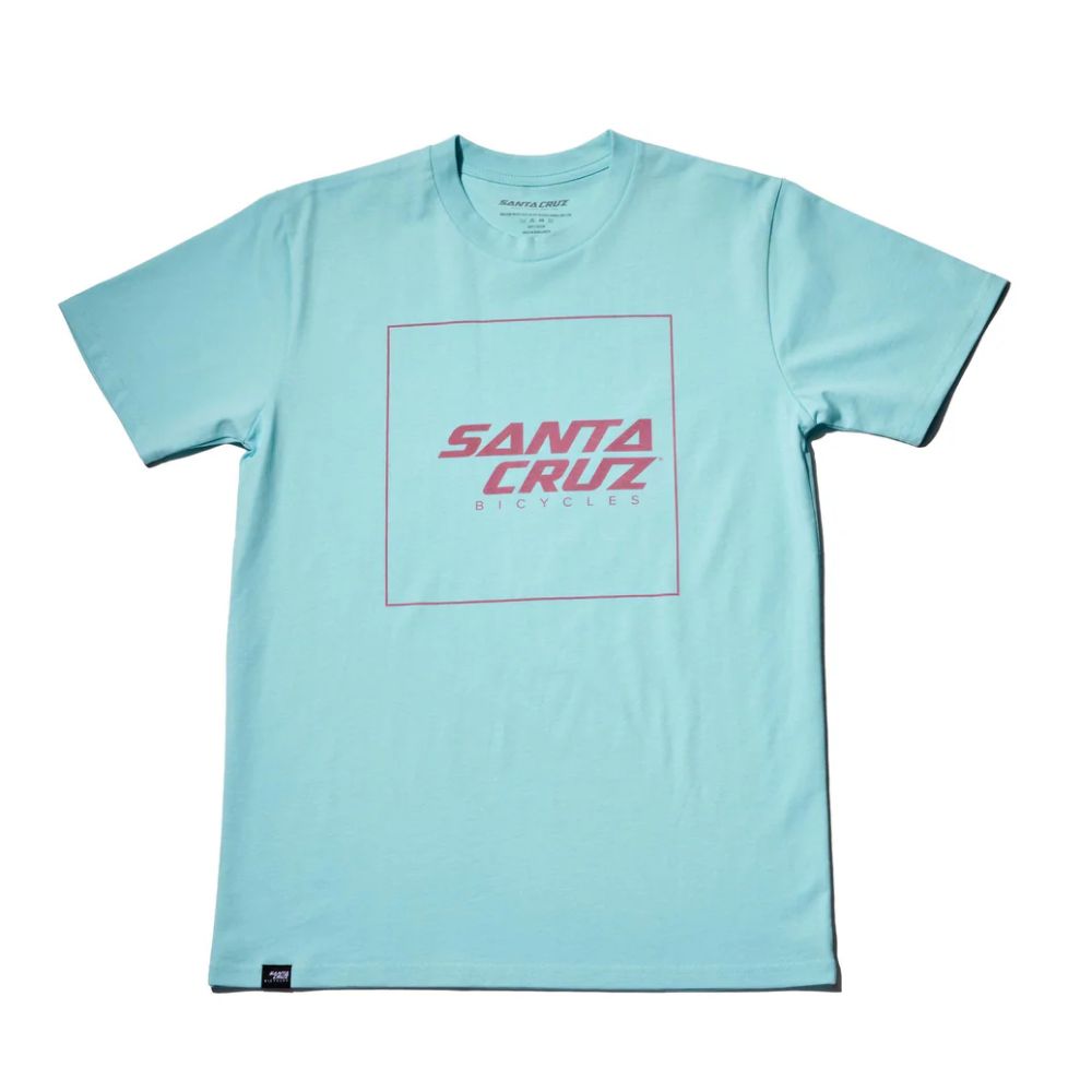 Camiseta Santa Cruz Squared Up Tee color Miami Vice vista frontal con logo en recuadro.