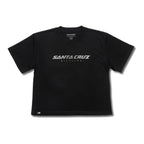 Camiseta Santa Cruz Women's Framed Tee negra vista frontal con logo de la marca.