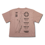 Camiseta Santa Cruz Women's Framed Tee rosa vista posterior con gráfico de bicicleta.