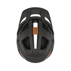 Casco Smith Forefront 3 Matte Gravy con detalles naranjas y ventilación Koroyd, vista superior sobre fondo blanco