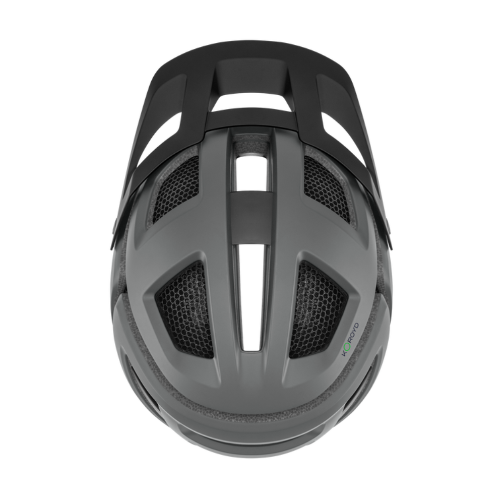 Casco Smith Forefront 3 Matte Slate con ventilación Koroyd, vista superior sobre fondo blanco