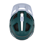 Casco Smith Forefront 3 edición Smith x Wild Rye con Koroyd y visera blanca, vista superior sobre fondo blanco