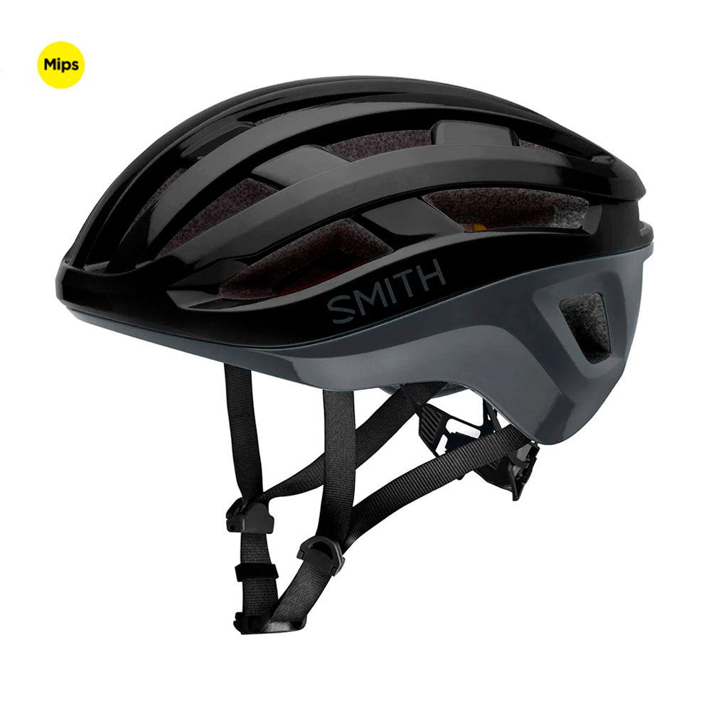 Casco Smith Persist Mips Black Cement, vista lateral izquierda sobre fondo blanco
