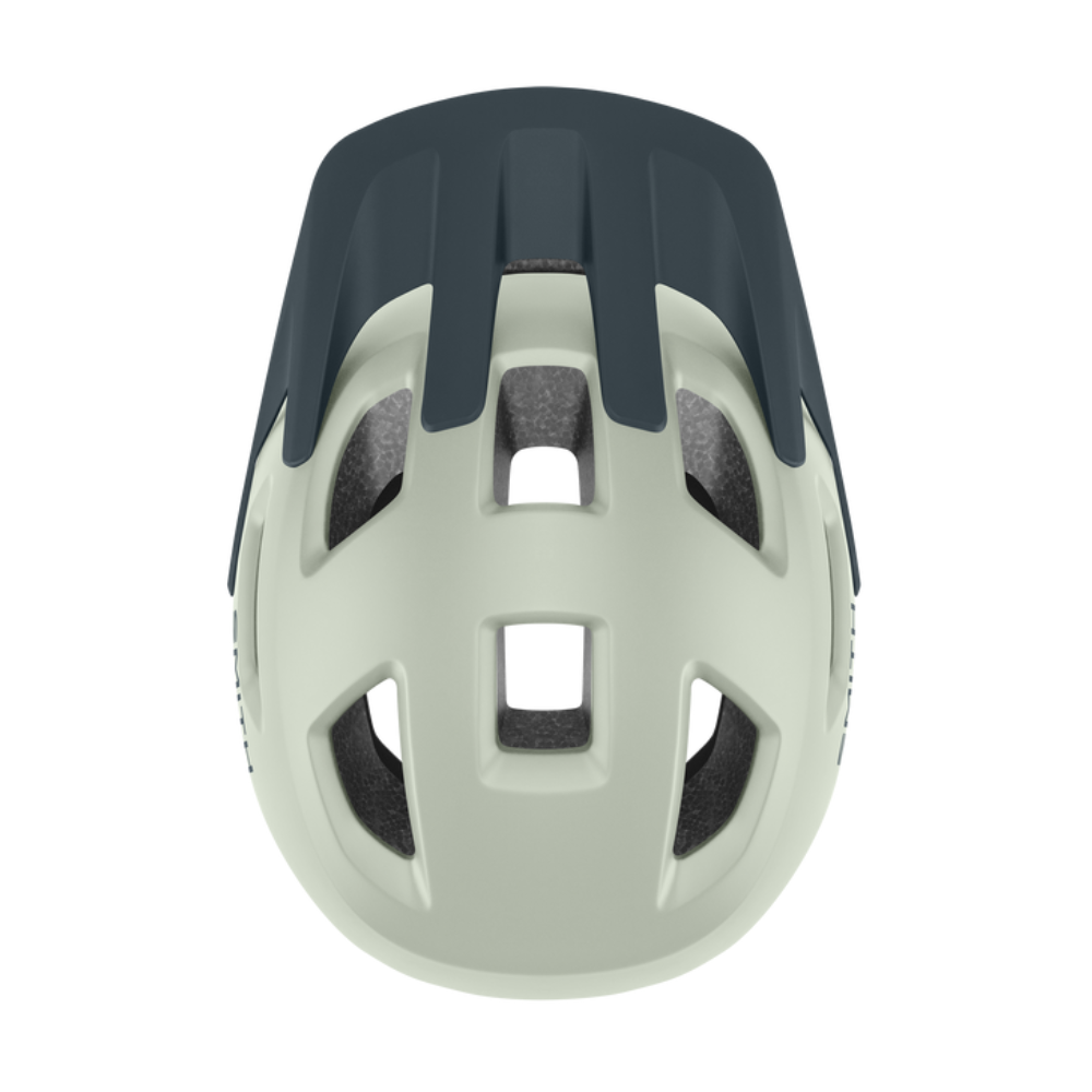 Casco infantil Smith Sidekick Jr Matte Dew Drop con visera oscura y ventilaciones, vista superior sobre fondo blanco