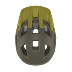 Casco infantil Smith Sidekick Jr Matte Forest con visera verde y ventilaciones, vista superior sobre fondo blanco