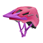Casco infantil Smith Sidekick Jr Matte Lollipop Fade rosa con visera morada y Mips, vista lateral sobre fondo blanco