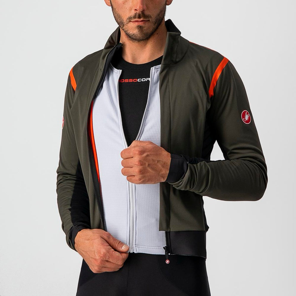 Chaqueta Castelli Alpha RoS 2 Military Green, detalle de capa interior aislante