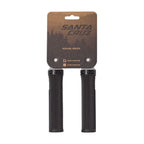 Par de grips Santa Cruz House negros presentados en su empaque frontal