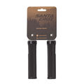 Par de grips Santa Cruz House negros en vista frontal con empaque