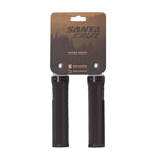 Par de grips Santa Cruz House negros en vista frontal con empaque