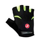 Guante Castelli Arenberg Gel negro y amarillo flúor, vista del dorso