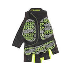Guante Castelli Arenberg Gel negro y amarillo flúor, vista de la palma con gel