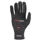 Guante Castelli Perfetto RoS W negro, vista de la palma con protección CDS y zonas de agarre