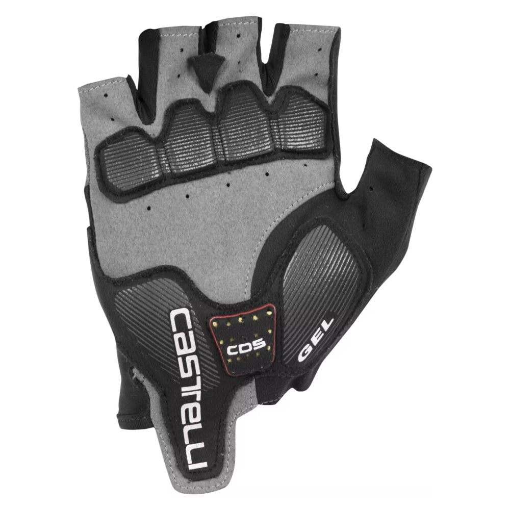 Guante Castelli Arenberg Gel 2 negro y marfil, vista de palma con acolchado de gel CDS