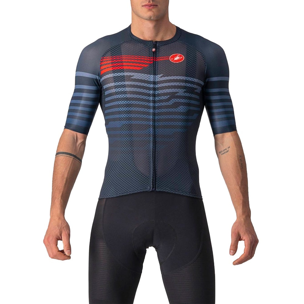 Jersey Castelli Climbers 3.0 SL Saville Blue, vista frontal