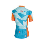 Jersey Castelli Climbers W Sky Blue con naranja, vista posterior
