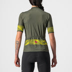 Jersey Castelli Fenice W Military Green y Dark Gray, vista posterior