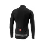 Jersey Castelli Puro 3 FZ negro de manga larga, vista posterior con tres bolsillos
