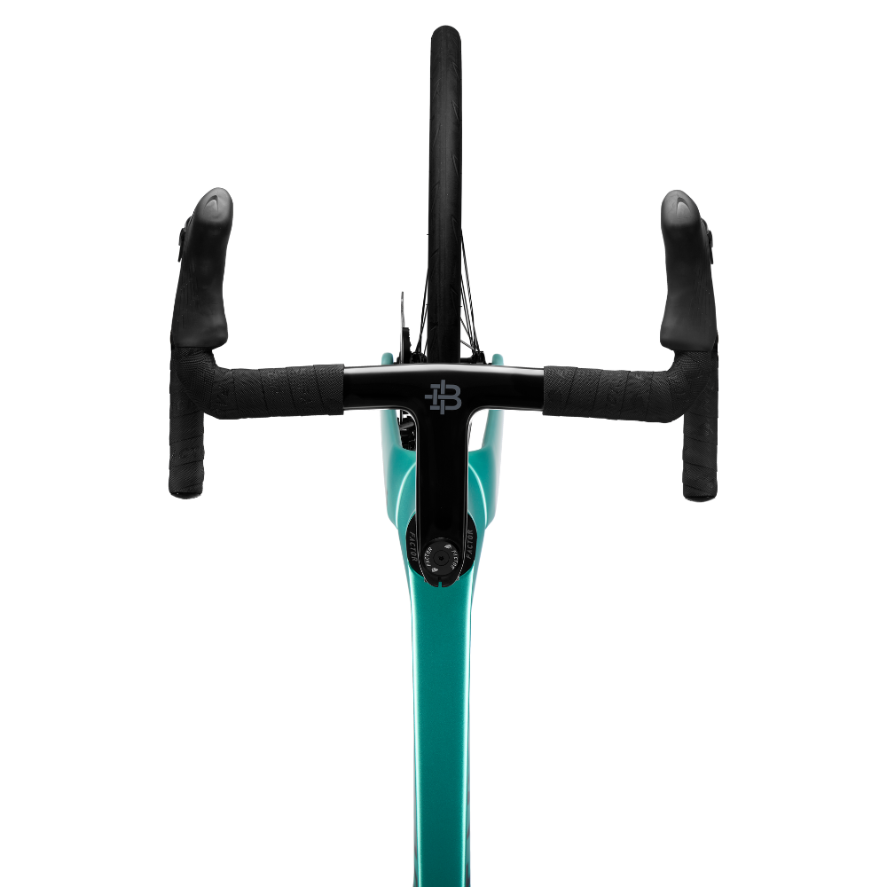 Cockpit integrado Black Inc del marco Factor Monza Steel Green, vista superior