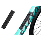 Compartimento de almacenamiento abierto en el tubo diagonal del marco Factor Monza Steel Green