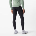 Pantalón Castelli Competizione Bibtight negro, vista posterior con las piernas completas.