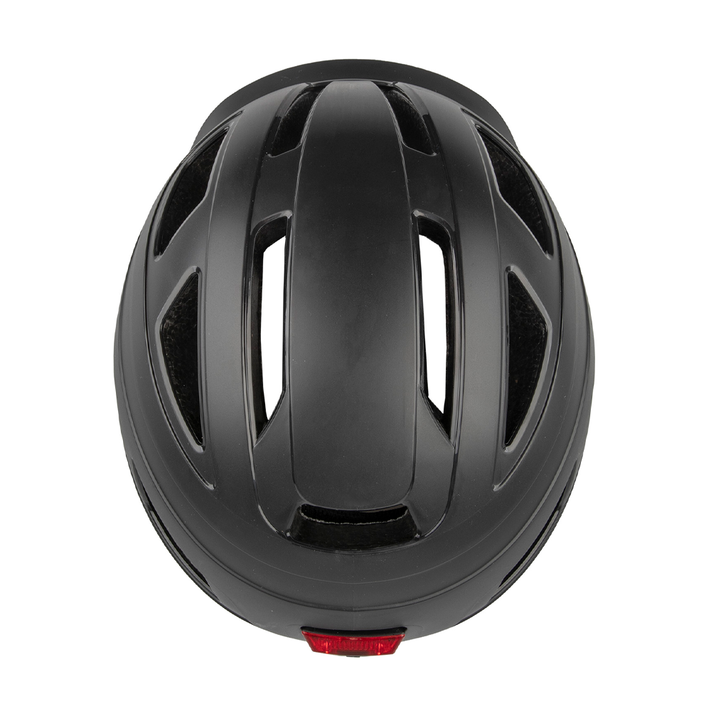 Casco M-Wave Negro Mate Con Luz