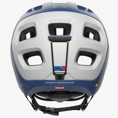 CASCO POC TECTAL RACE SPIN BLUE/HYDROGEN WHITE - Bikexperts
