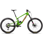 Bicicleta Santa Cruz Nomad C V5 Kit XT verde en vista lateral completa
